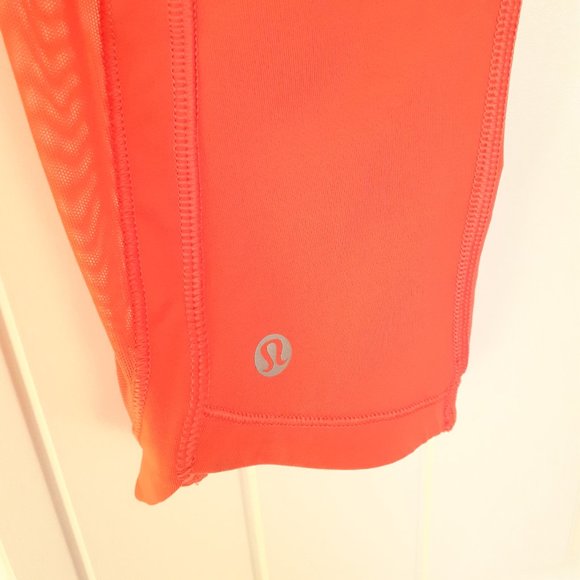 Lululemon Sun Runner Crop *17" Orange Size 6 - Picture 4 of 13